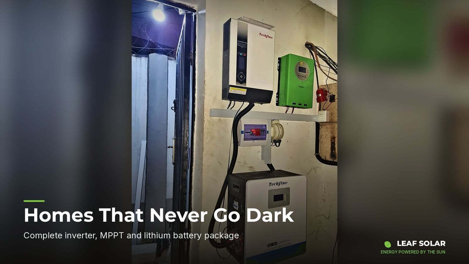 Installed lithium battery and inverter system